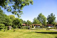 ParcCamping de Witte Vennen - Kinderspielplatz im Grünen vor den Bungalows