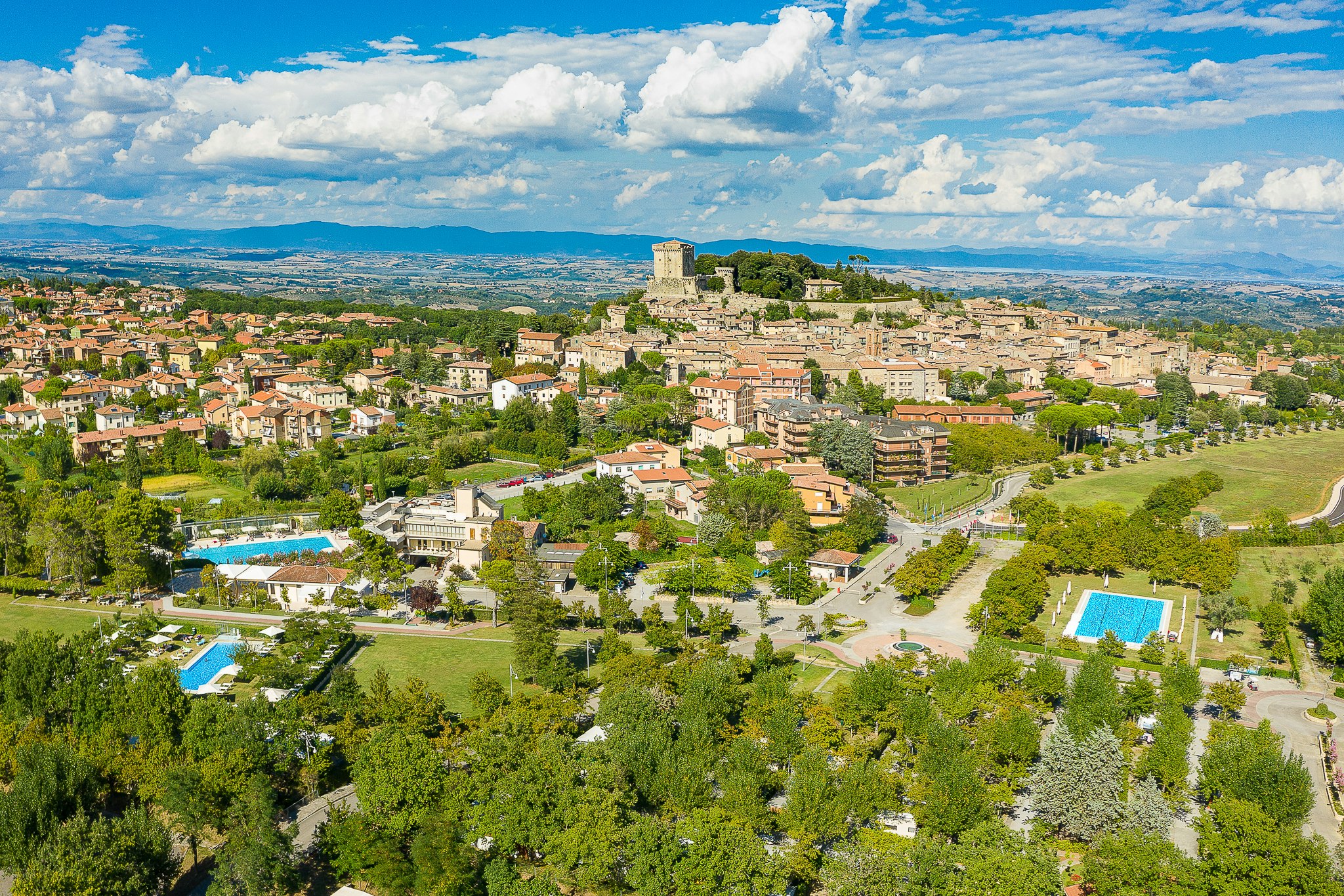 Parco delle Piscine  - Campingplatz aus der Vogelperspektive