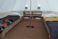 Parque de Campismo São Miguel  -  Schlafbereich im Mobilheim vom Campingplatz