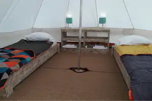 Parque de Campismo São Miguel - Schlafbereich im Mobilheim vom Campingplatz