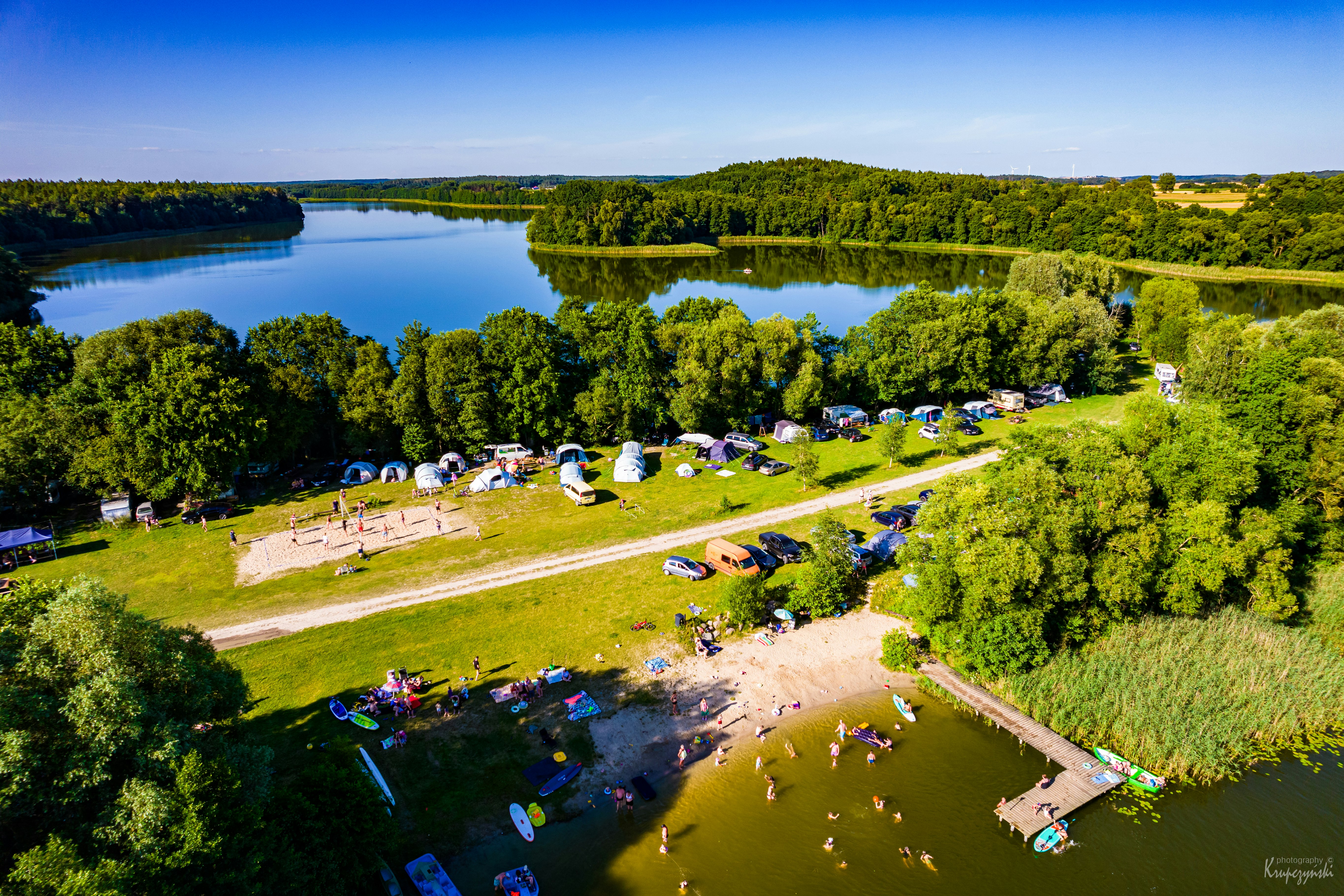 Półwysep Sielanka  - Campingplatz aus der Vogelperspektive