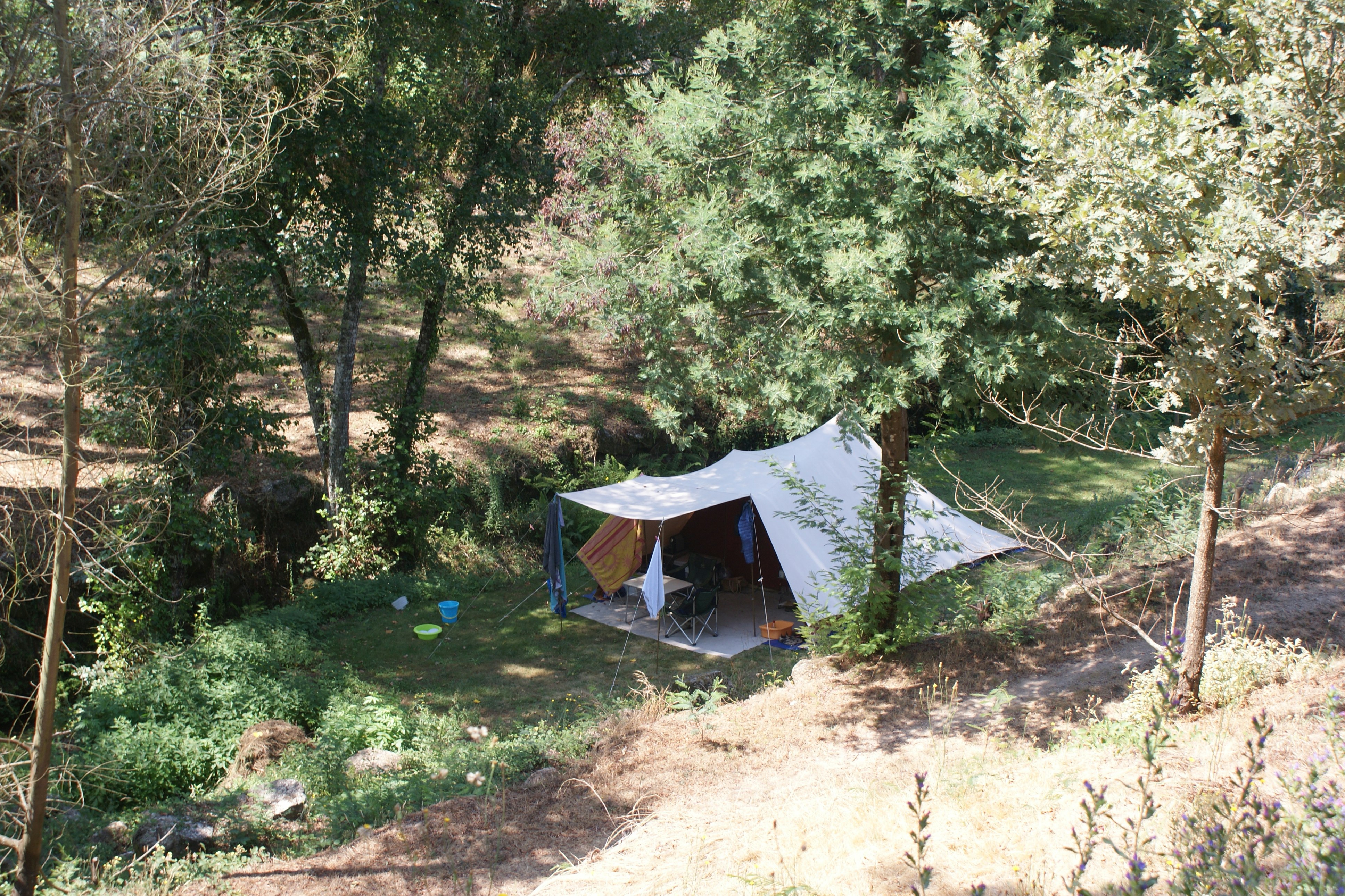 Quinta do Retiro  Camping Quinta do Retiro - Zeltplatz unter Bäumen