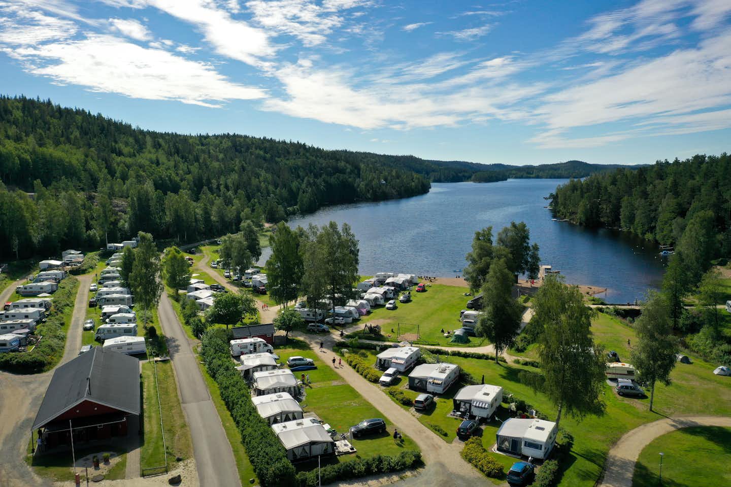 Ragnerudssjöns Camping - Campingplatz aus der Vogelperspektive