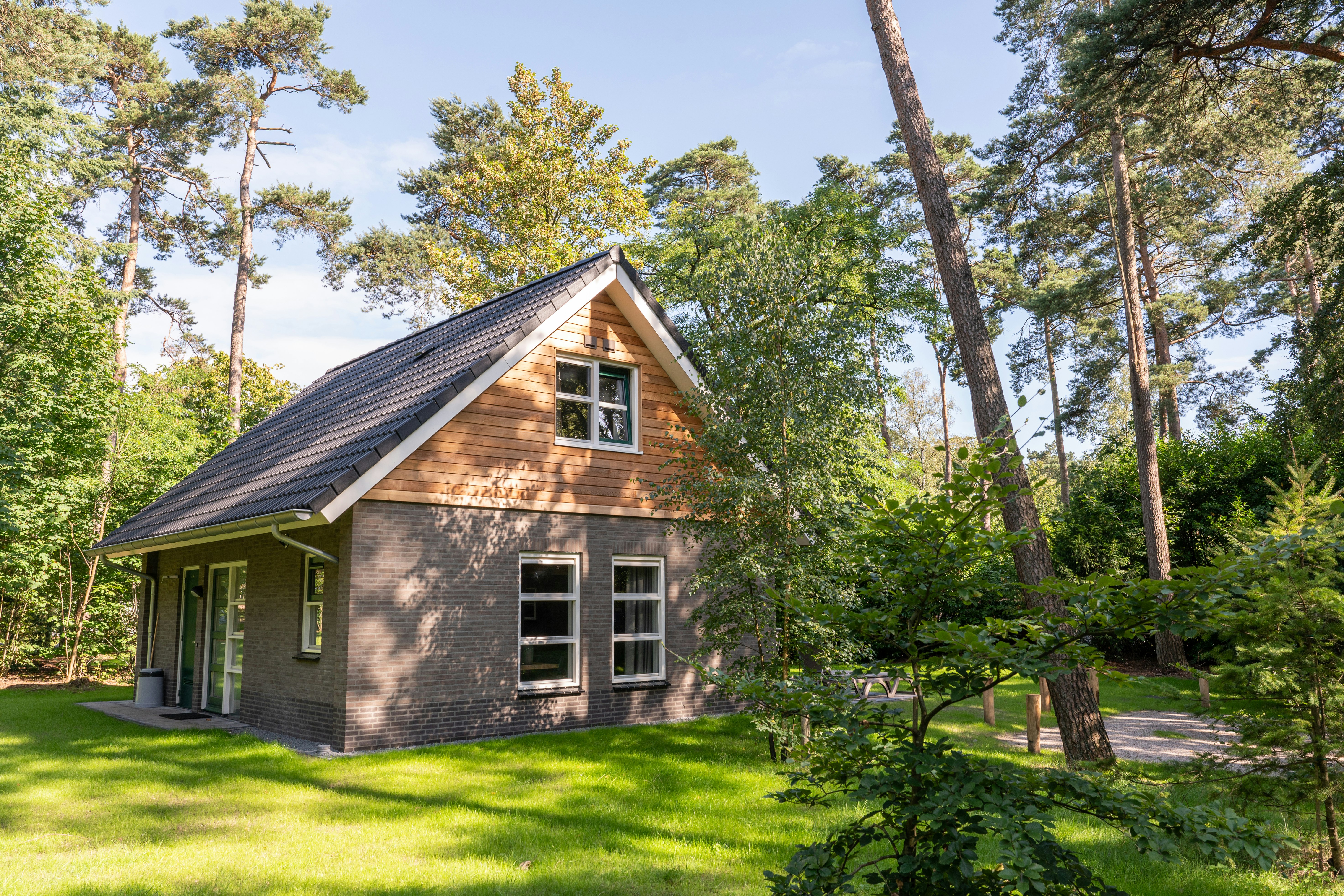 RCN Vakantiepark Het Grote Bos  - Mobilheim mit Terrasse auf dem Campingplatz