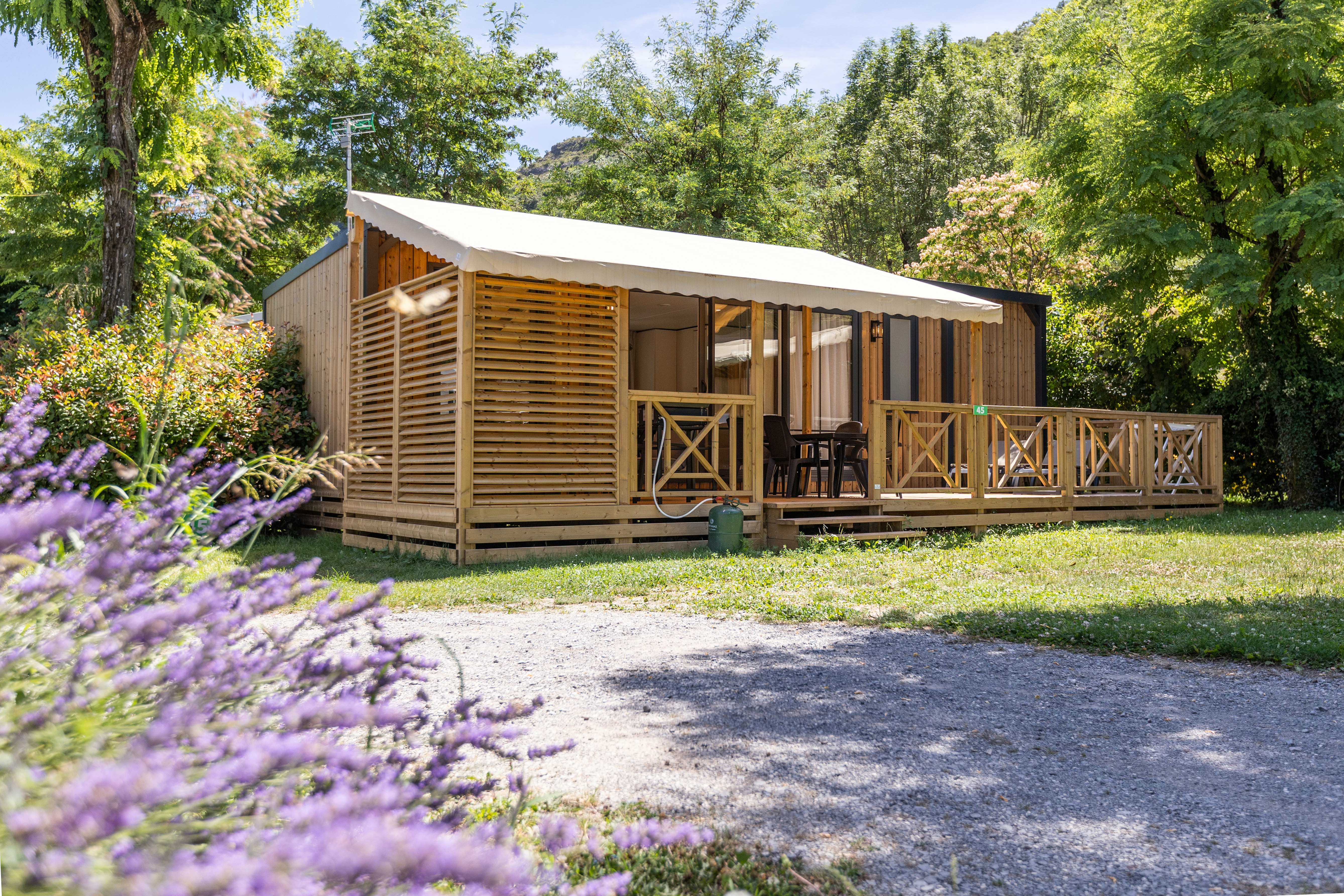 RCN-Camping La Bastide en Ardèche  - Mobilheim auf dem Campingplatz