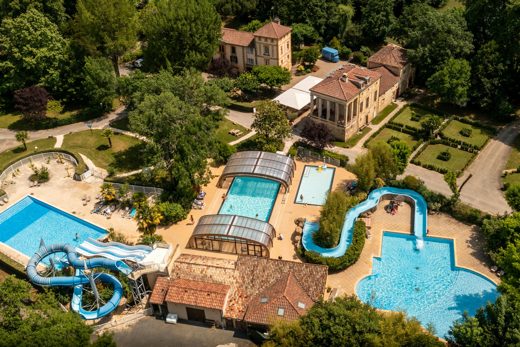 RCN-Camping Le Moulin de la Pique  - Campingplatz aus der Vogelperspektive
