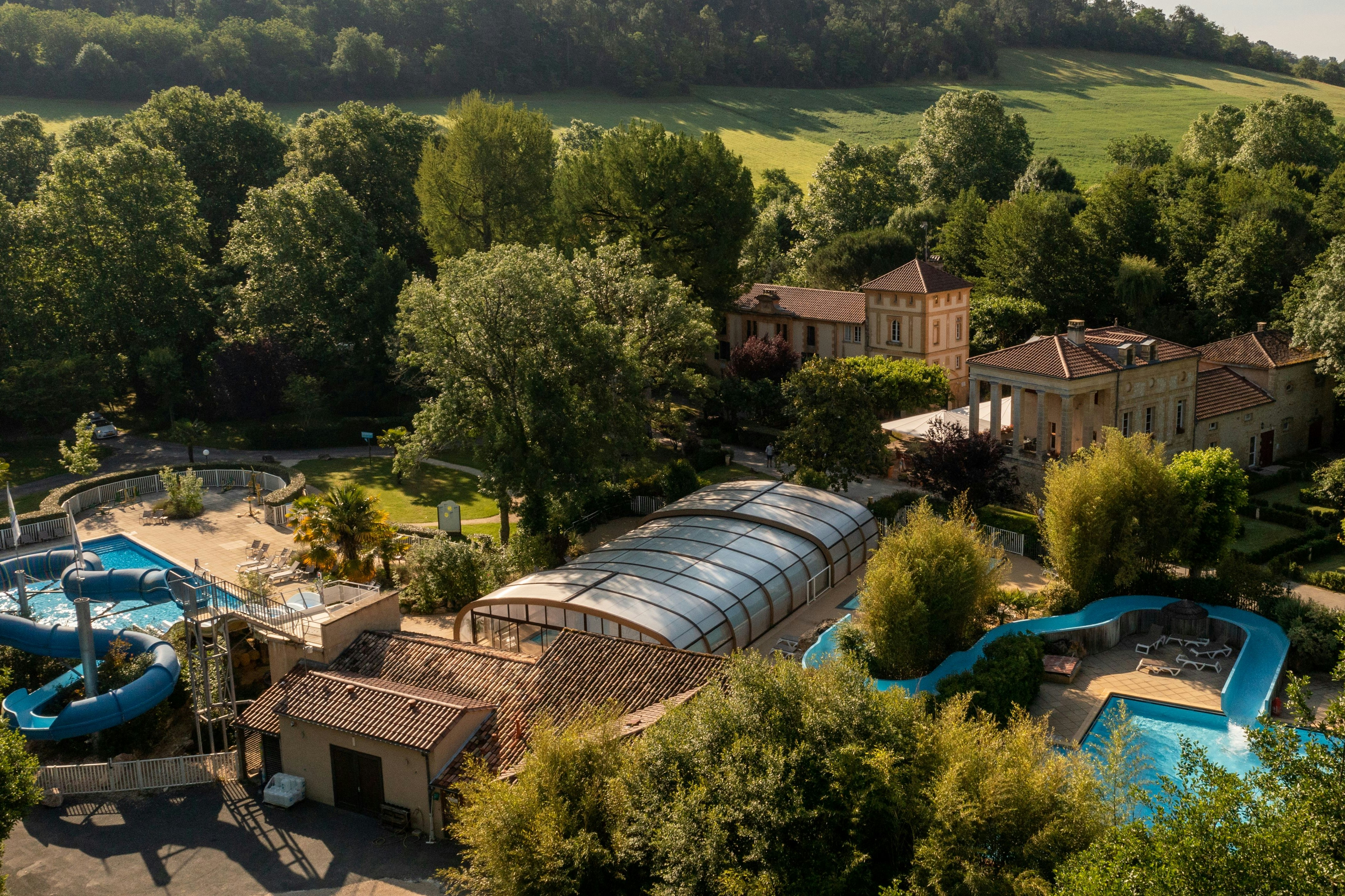 RCN-Camping Le Moulin de la Pique  - Luftaufnahme des Campingplatzes