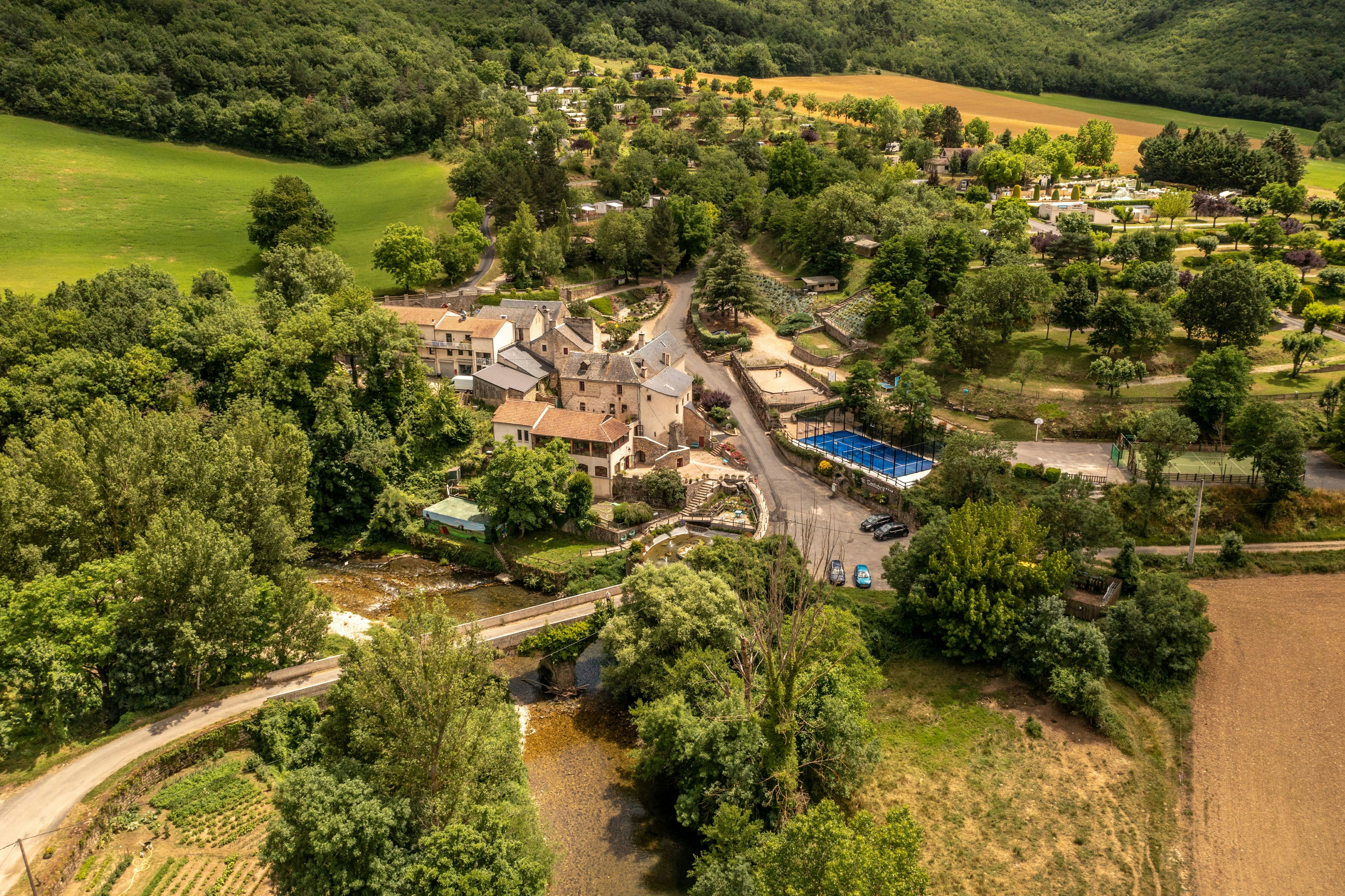 RCN-Camping Val de Cantobre  - Luftaufnahme des Campingplatzes