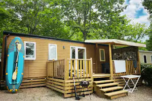 Relais du Léman - Mobilheim mit Terrasse auf dem Campingplatz