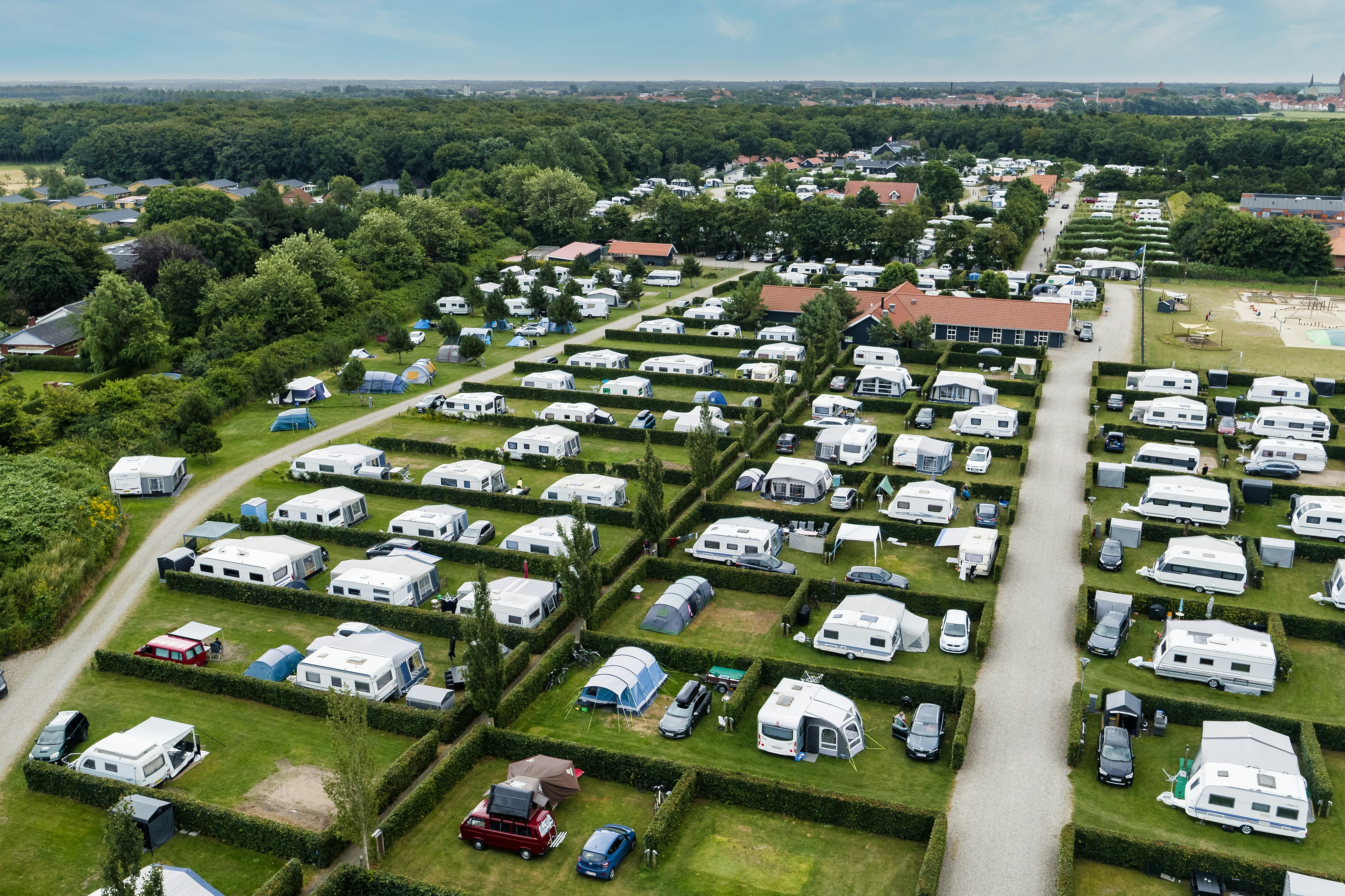 Ribe Camping  - Campingplatz aus der Vogelperspektive