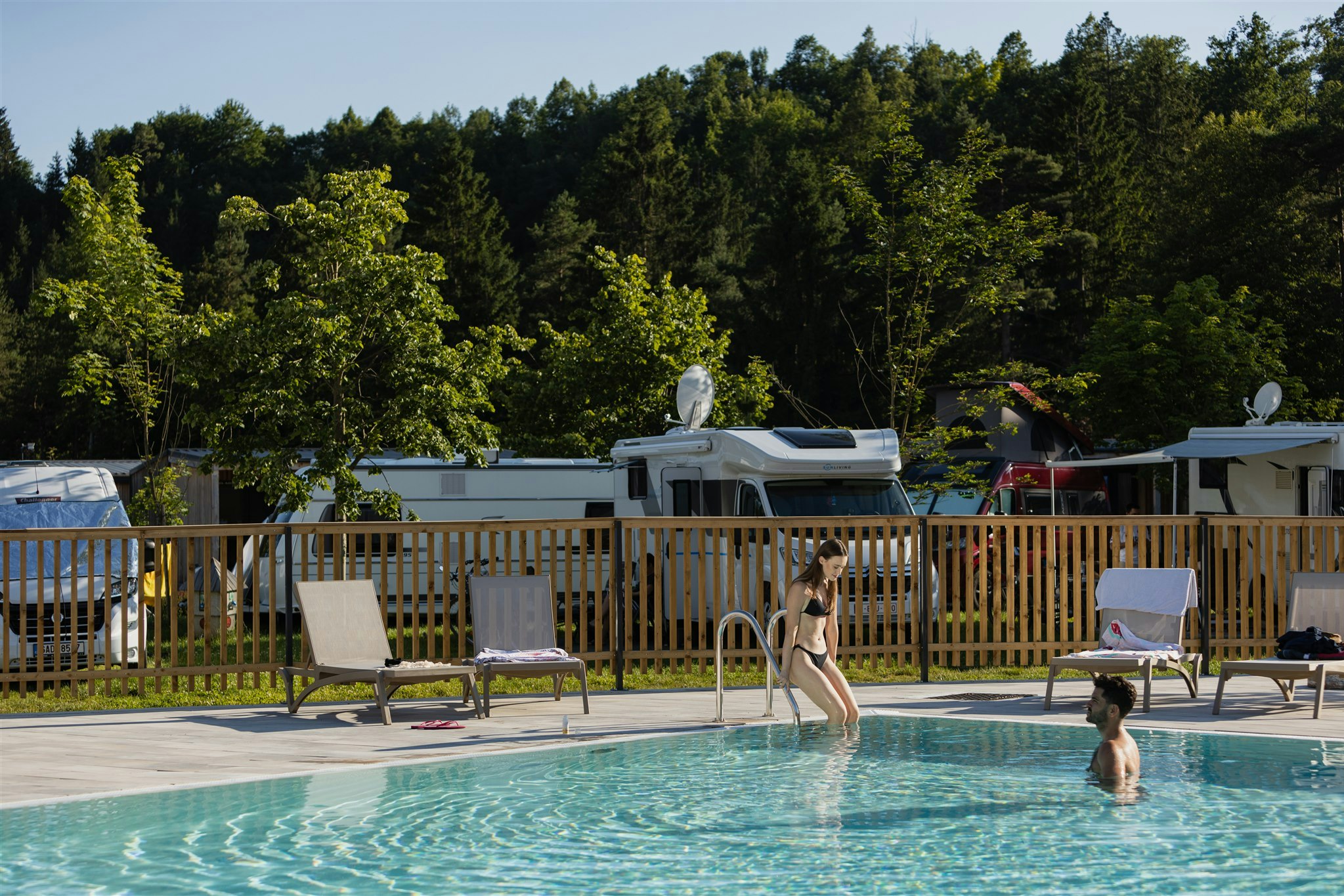 River Camping Bled  - Pool im Freien auf dem Campingplatz