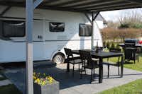 Rohloff Ferienpark Buschhof - Stellplätze mit Terrasse auf dem Campingplatz