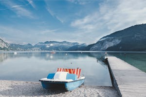 Lindenstrand Romantikcamping - Badestrand mit Steg am See