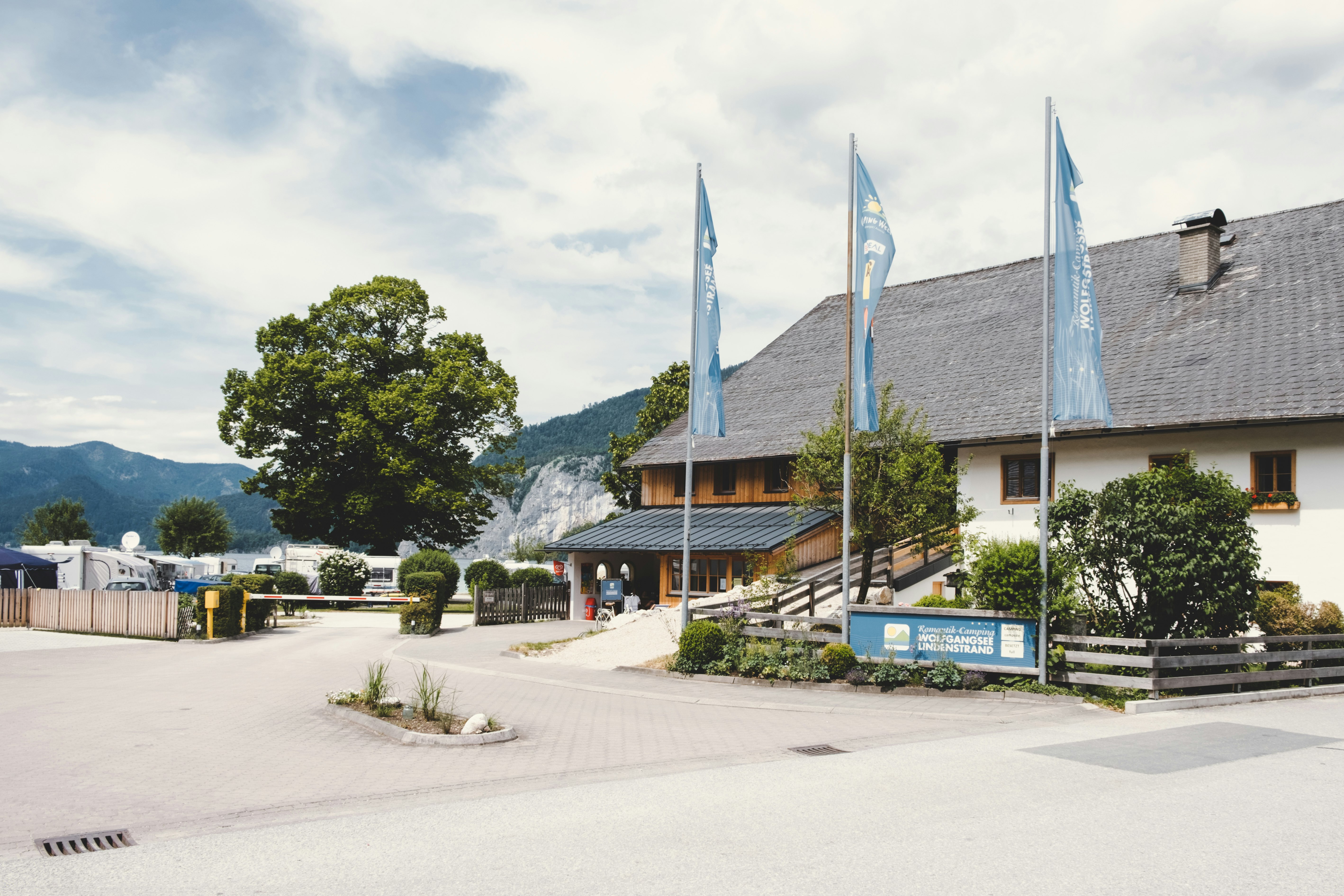 Lindenstrand Romantikcamping - Eingang und Rezeption des Campingplatzes