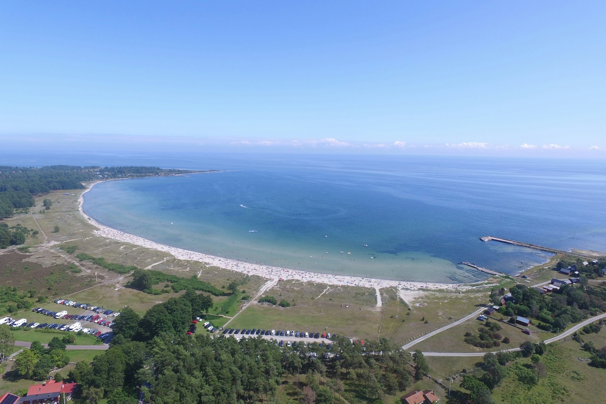 Sandbybadets Camping  - Campingplatz aus der Vogelperspektive