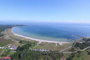 Sandbybadets Camping - Campingplatz aus der Vogelperspektive