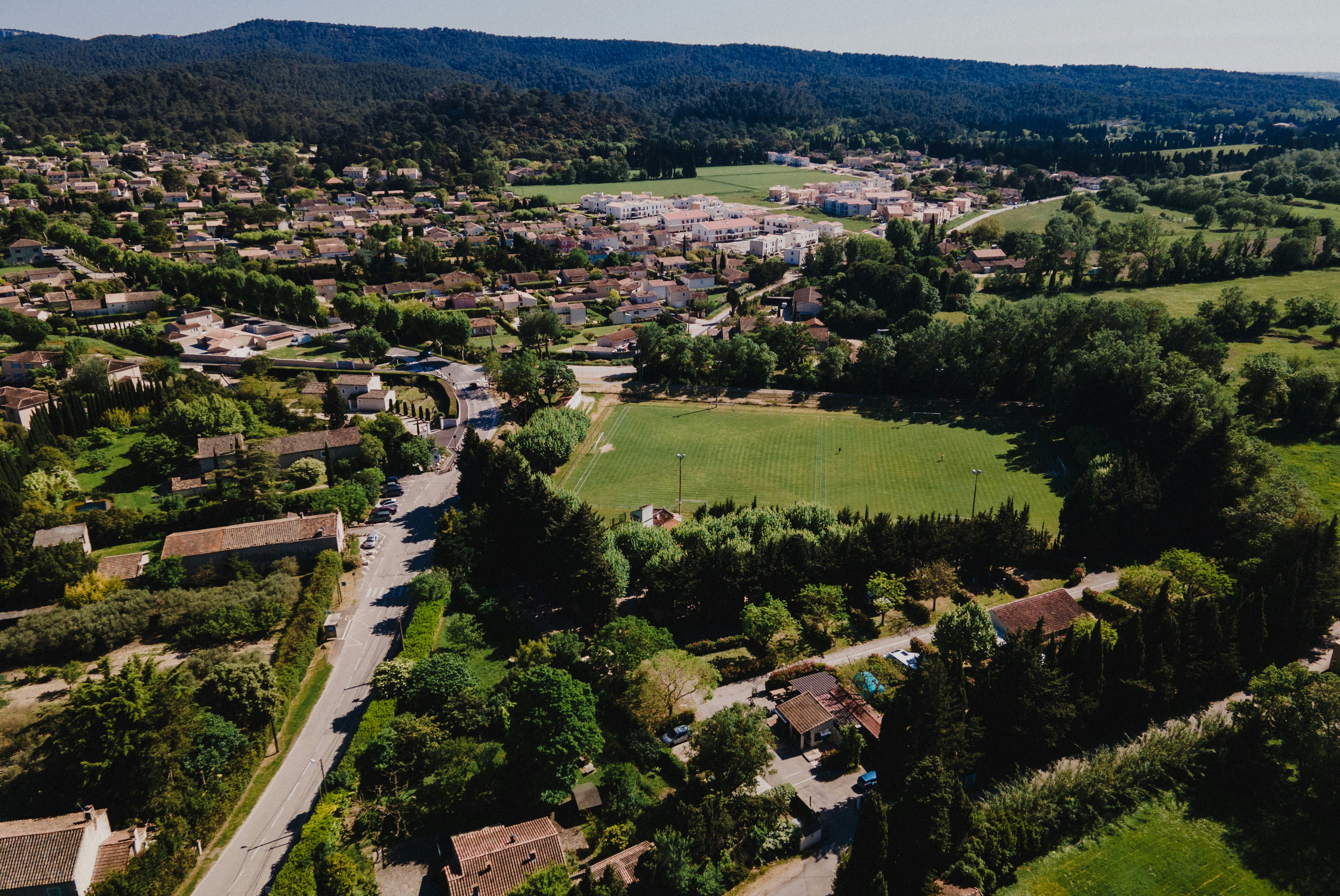 SARL Camping Porte des Alpilles  - Luftaufnahme des Campingplatzes