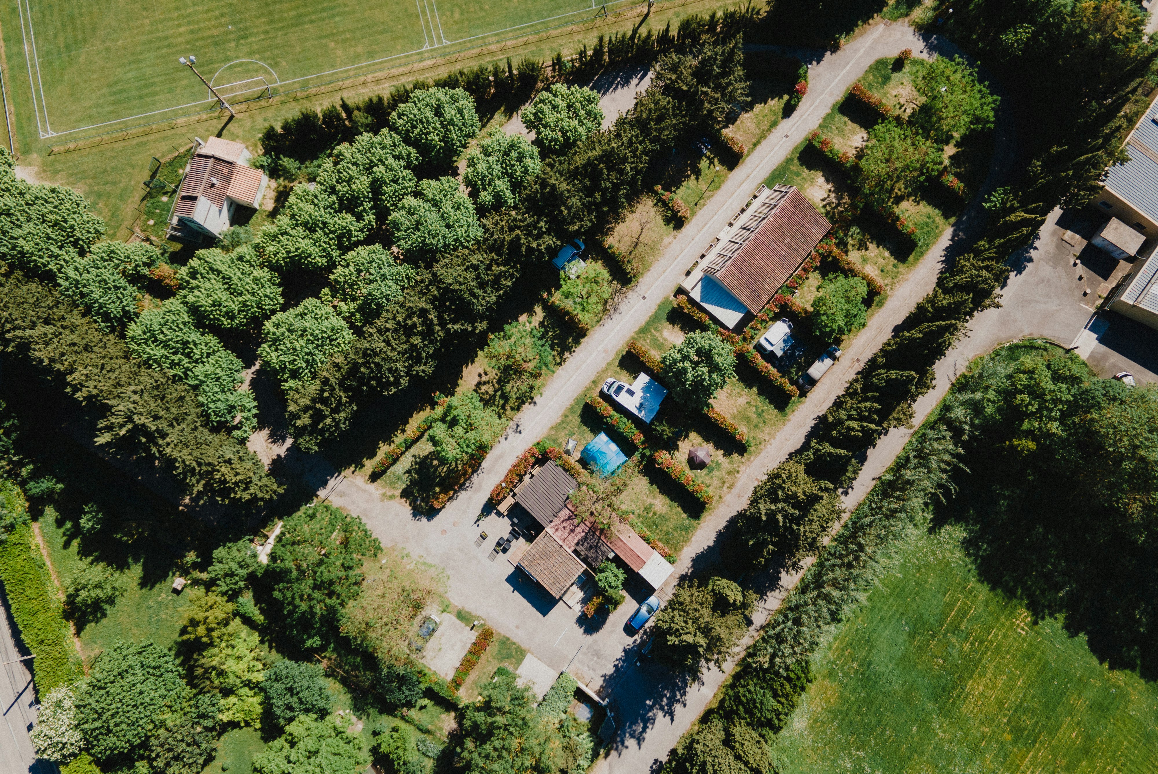 SARL Camping Porte des Alpilles  - Luftaufnahme des Campingplatzes