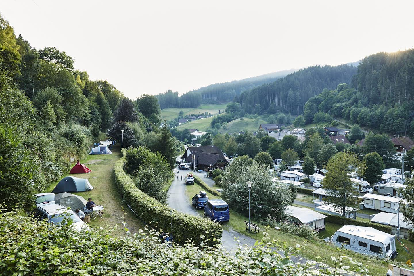 Schwarzwaldcamping Alisehof - Übersicht auf das gesamte Campingplatz Gelände 
