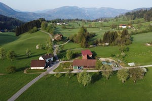 Sebaldus Camping - Luftaufnahme des Campingplatzes umgeben von Bäumen