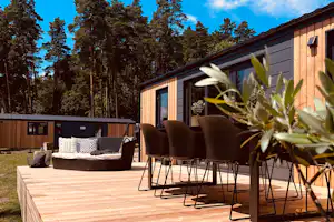 Hammersee Camping Bodenwöhr - Mobilheim mit Terrasse auf dem Campingplatz