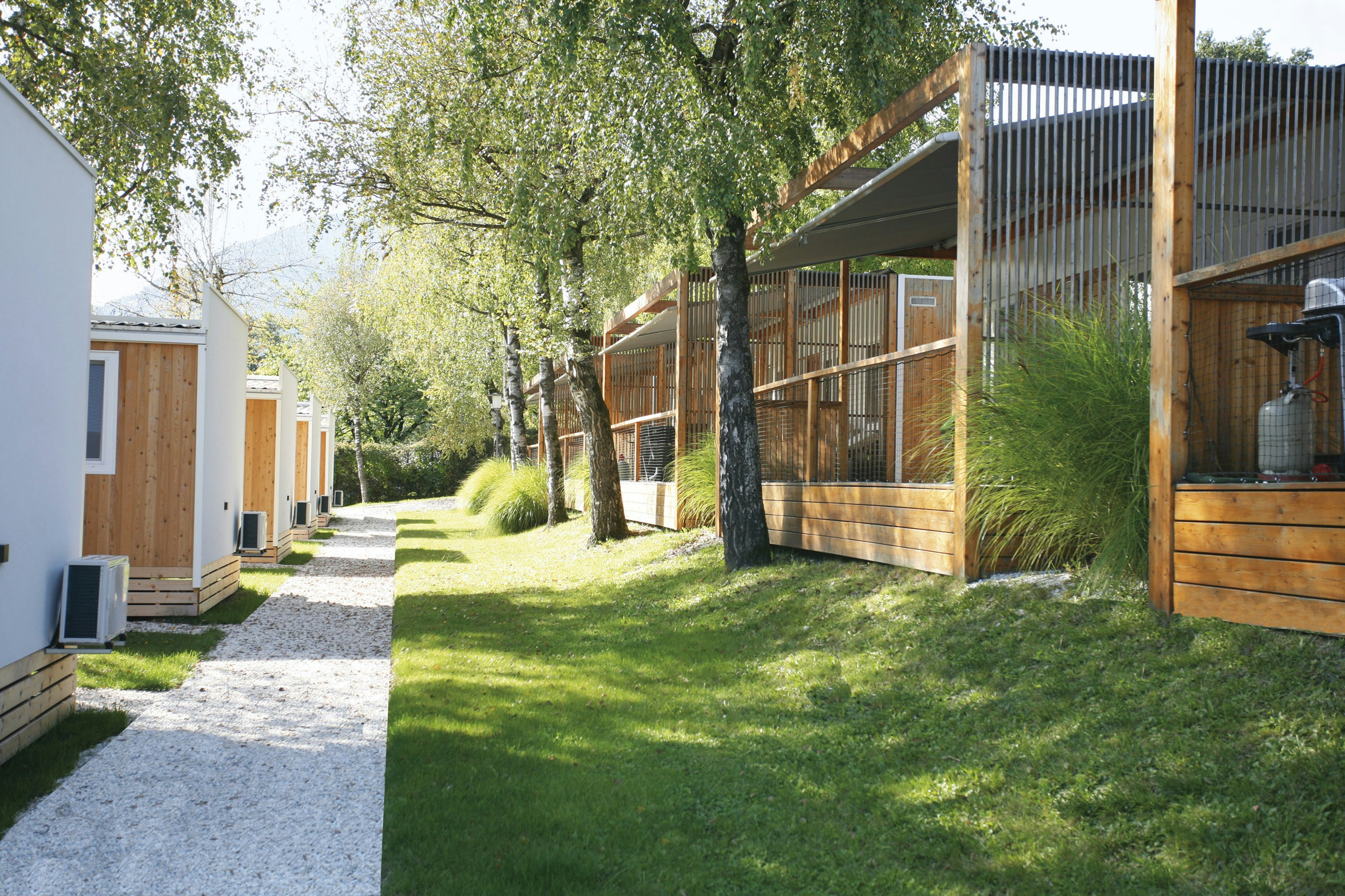 Seecamping Hoffmann  - Mobilheim mit Terrasse auf dem Campingplatz