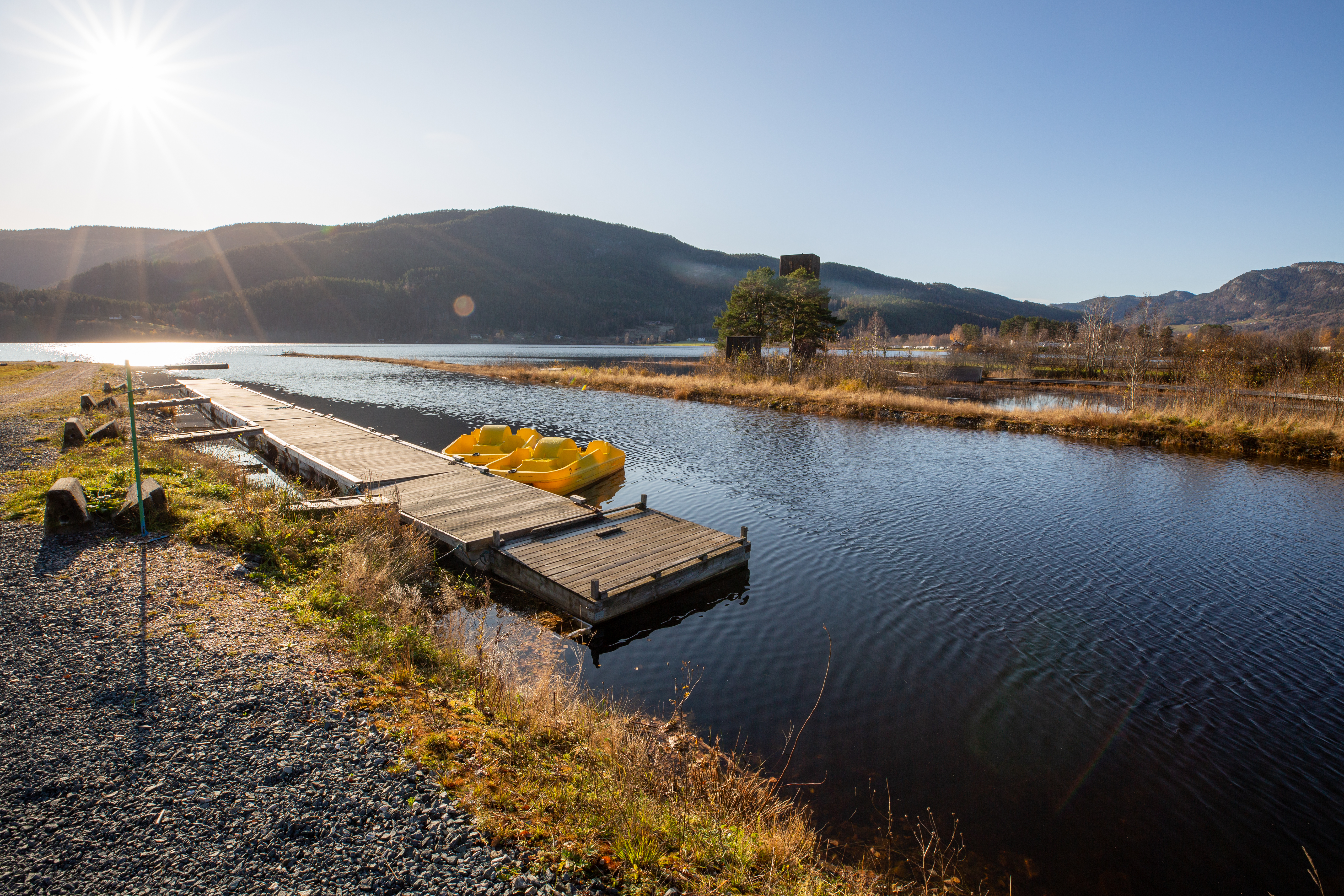 Seljord Camping - Steg mit Tretbooten.jpg