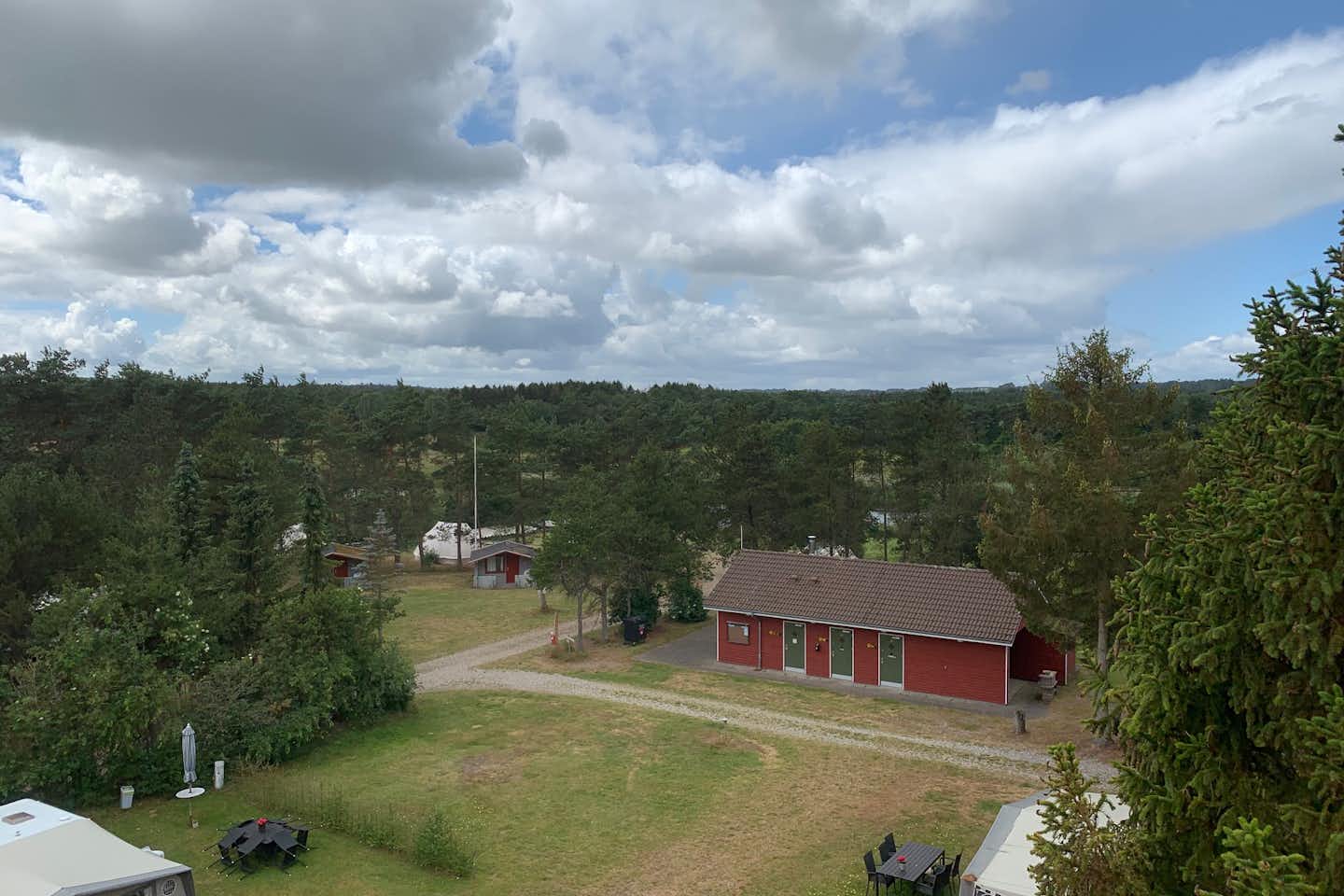 Søhøjlandets Camping - Servicegebäude Luftaufnahme