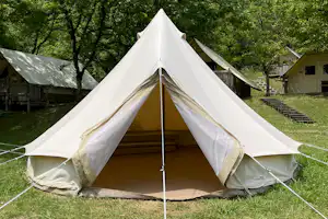 Camping Saint-Louis Sites et Paysages Camping Saint-Louis - Tipi-Zelt auf dem Campingplatz