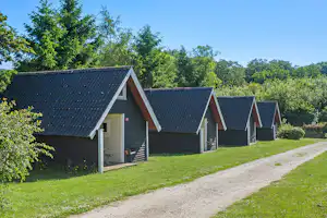 First Camp Skovlund – Lillebælt - Mobilheime auf der Wiese