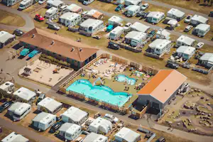 Skreacamping - Luftaufnahme des Campingplatzes