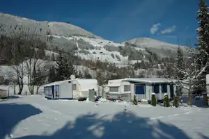 S.N.P. Camping - Wohnmobilstellplatz vom Campingplatz im Winter