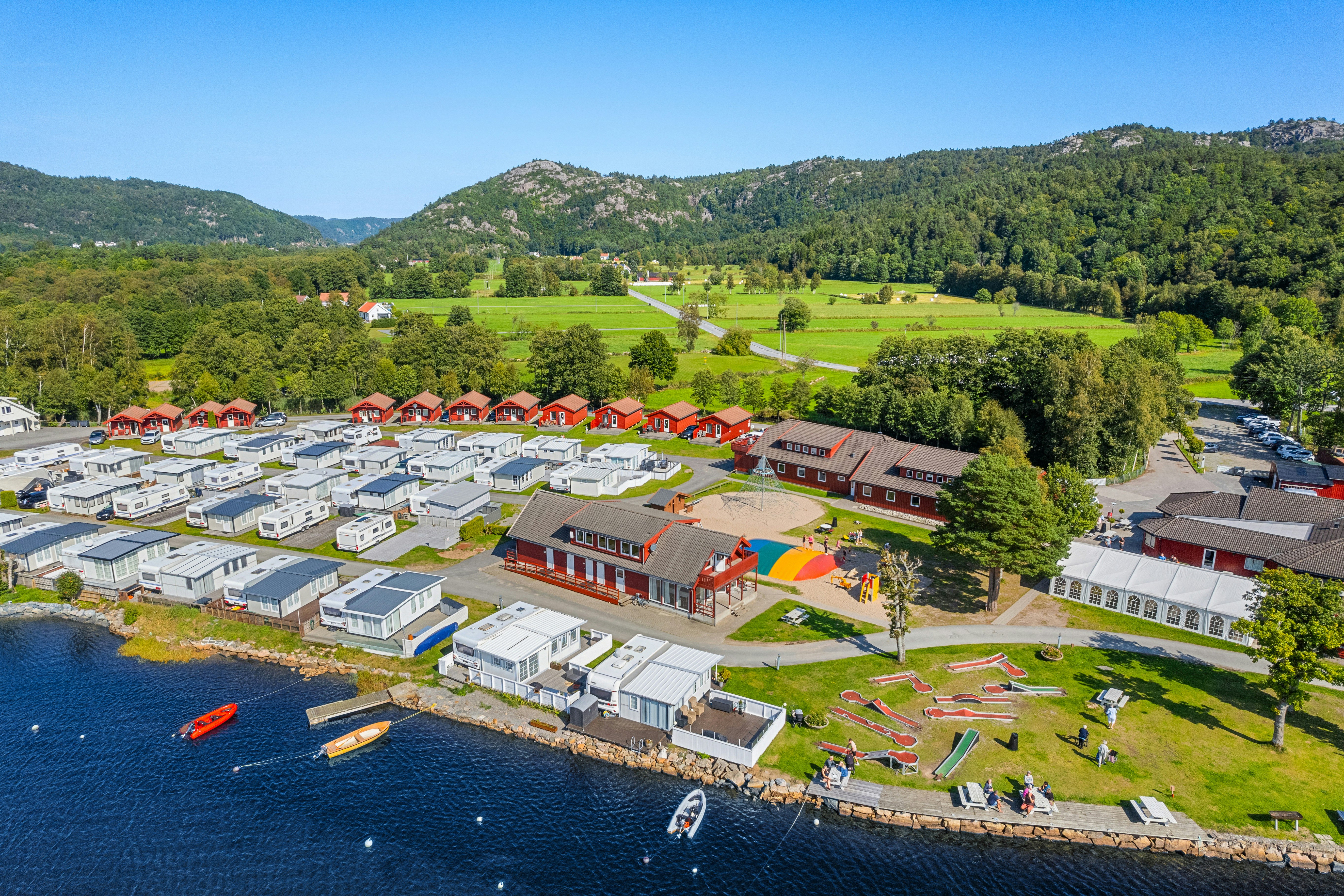 Solstrand Camping  - Campingplatz aus der Vogelperspektive