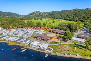 Solstrand Camping - Campingplatz aus der Vogelperspektive