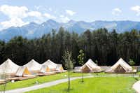 Sonnenplatau Camping Gerhardhof - Glampingzelte mit Blick auf die Berge