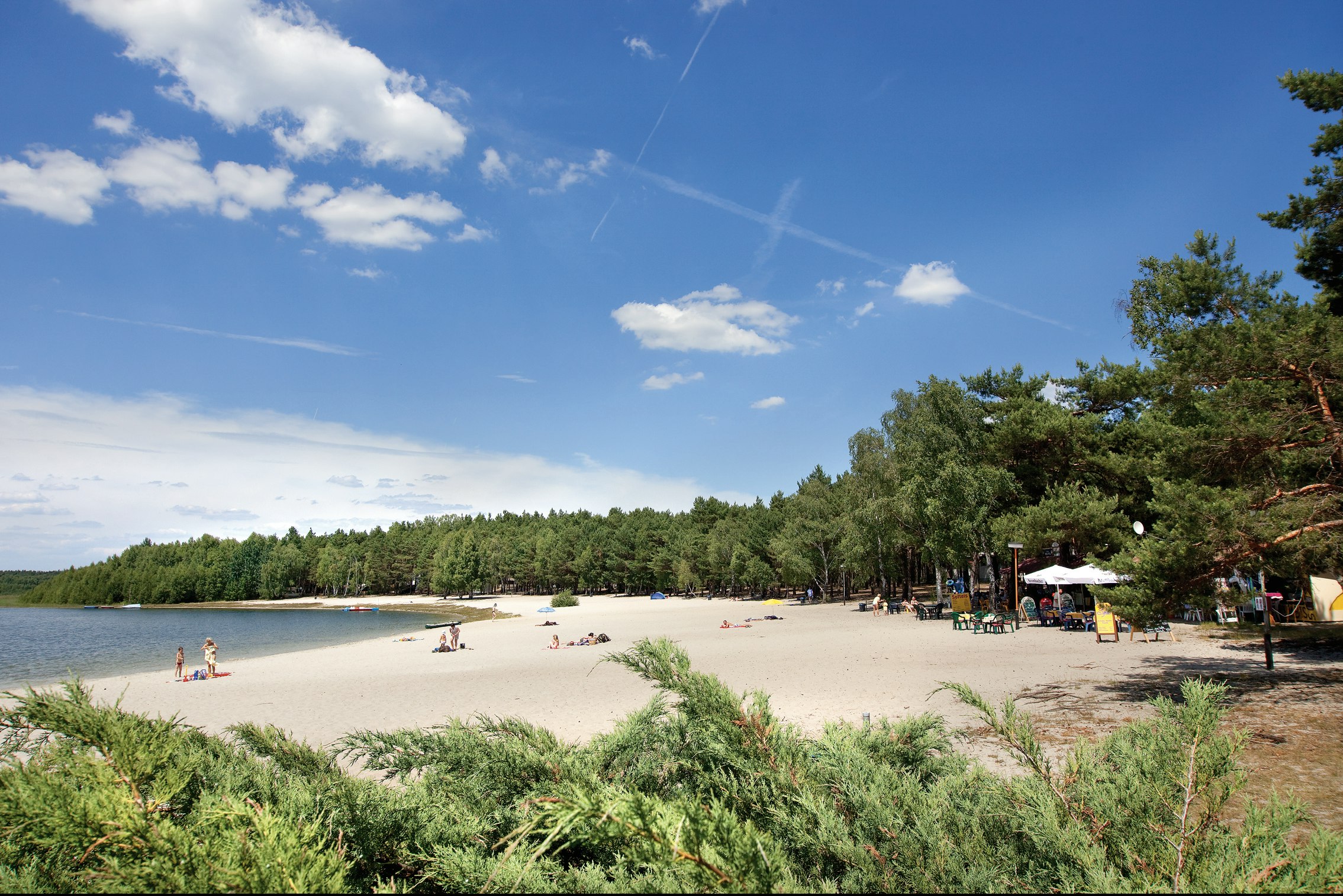 Spreewälder Seecamping Briesensee - Blick auf den Badestrand am See