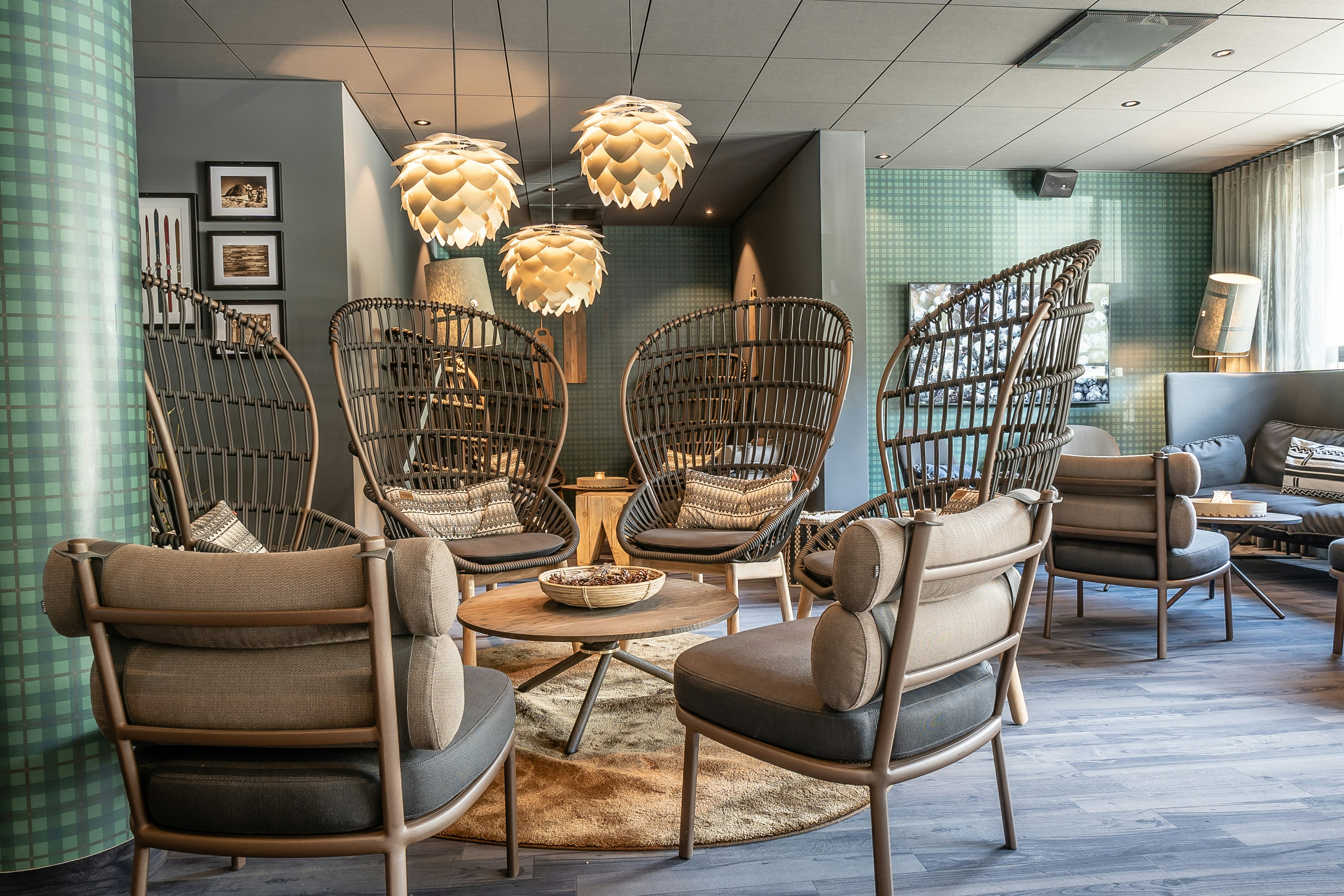 Storforsen Hotell & Camping - Lobby Campingplatz Innenansicht