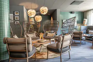 Storforsen Hotell & Camping - Lobby Campingplatz Innenansicht