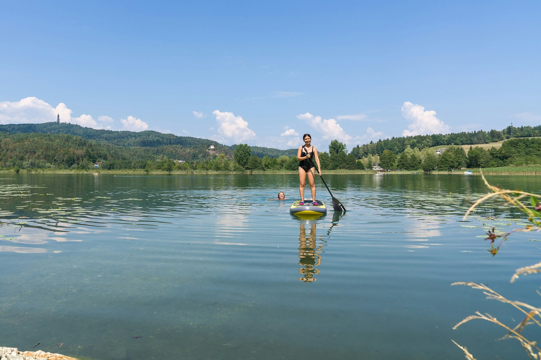 Strandcamping Süd  -  Stand Up Paddling auf dem Keutschacher See