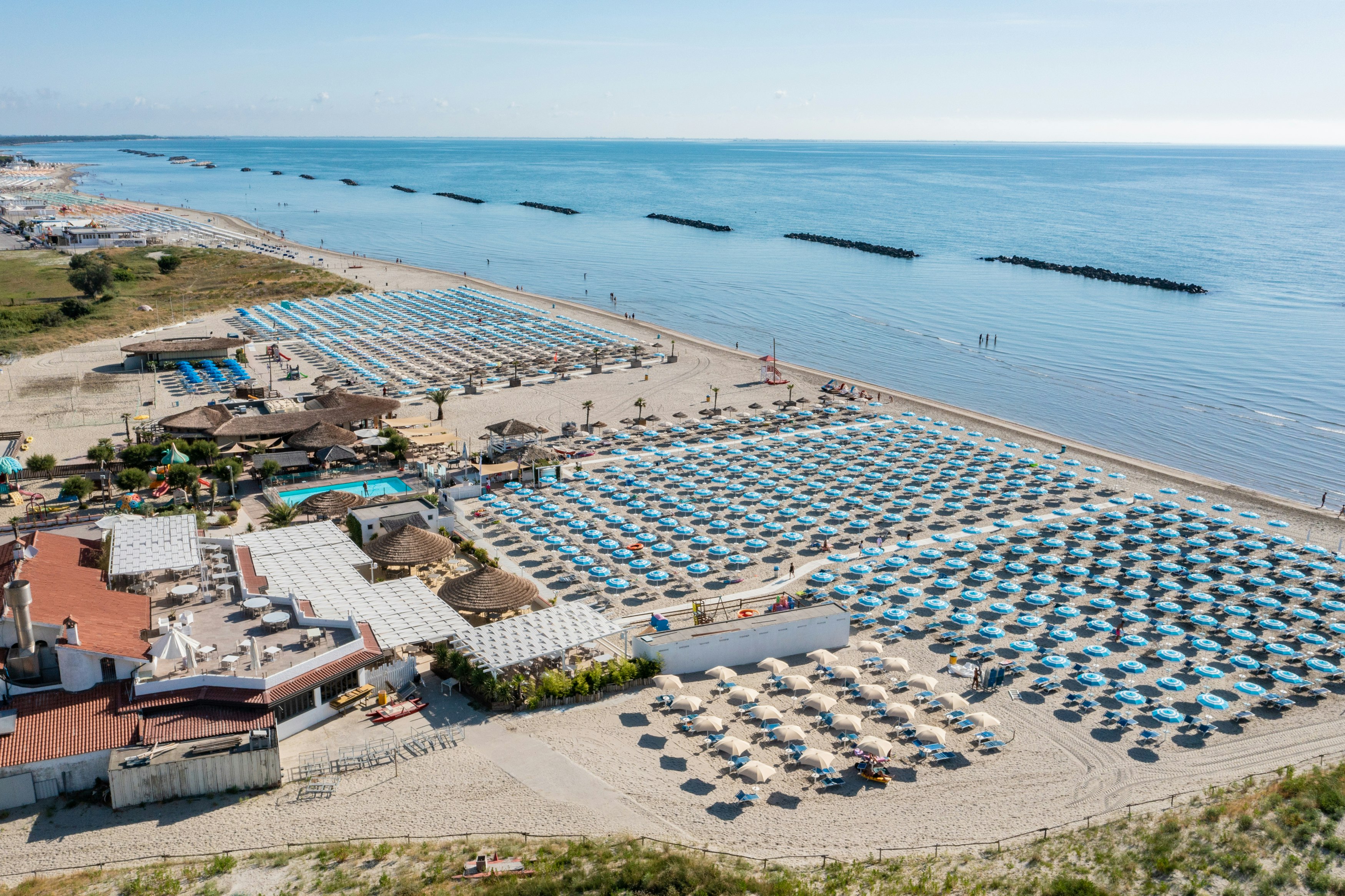 Tahiti Camping Village  Camping Village Tahiti - Strandbereich aus der Vogelperspektive