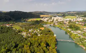 TCS Camping Bern Eymatt - Luftaufnahme des Campingplatzes