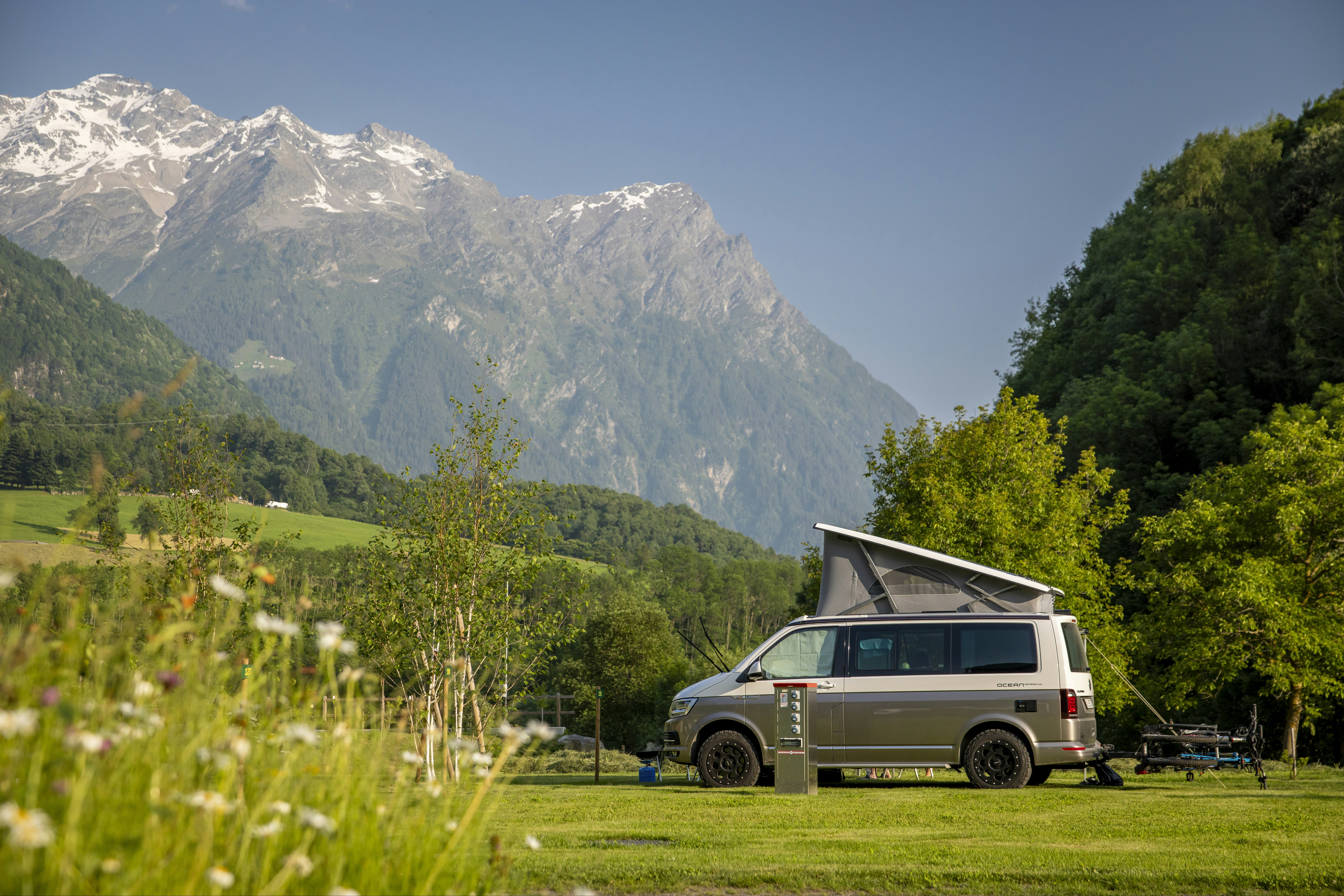 TCS Camping Olivone - Standplätze auf dem Campingplatz