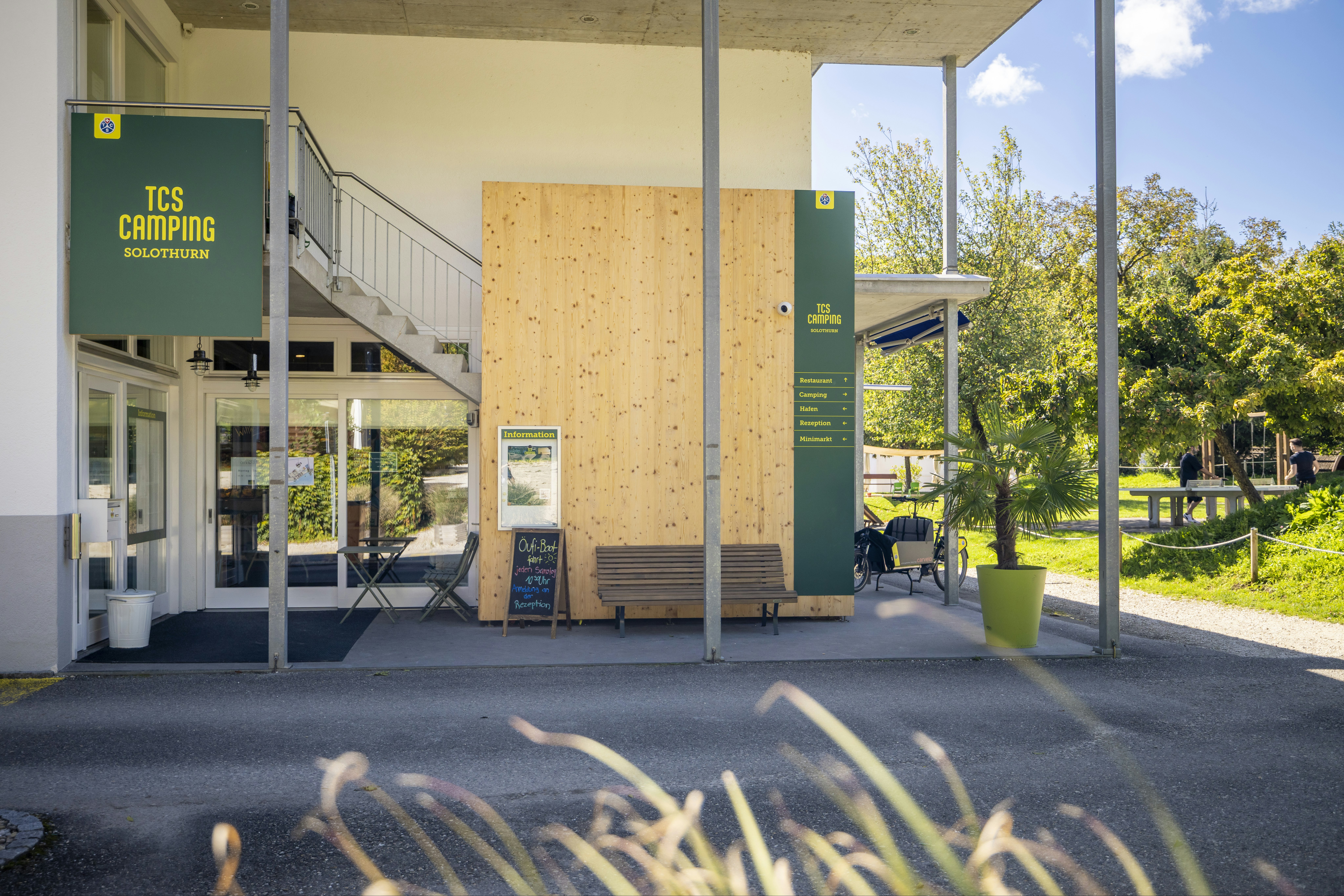 TCS Camping Solothurn - Eingang des Campingplatzes