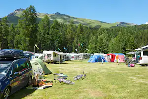 TCS-Camping St. Moritz - Zeltplatz auf der Campingplatzanlage