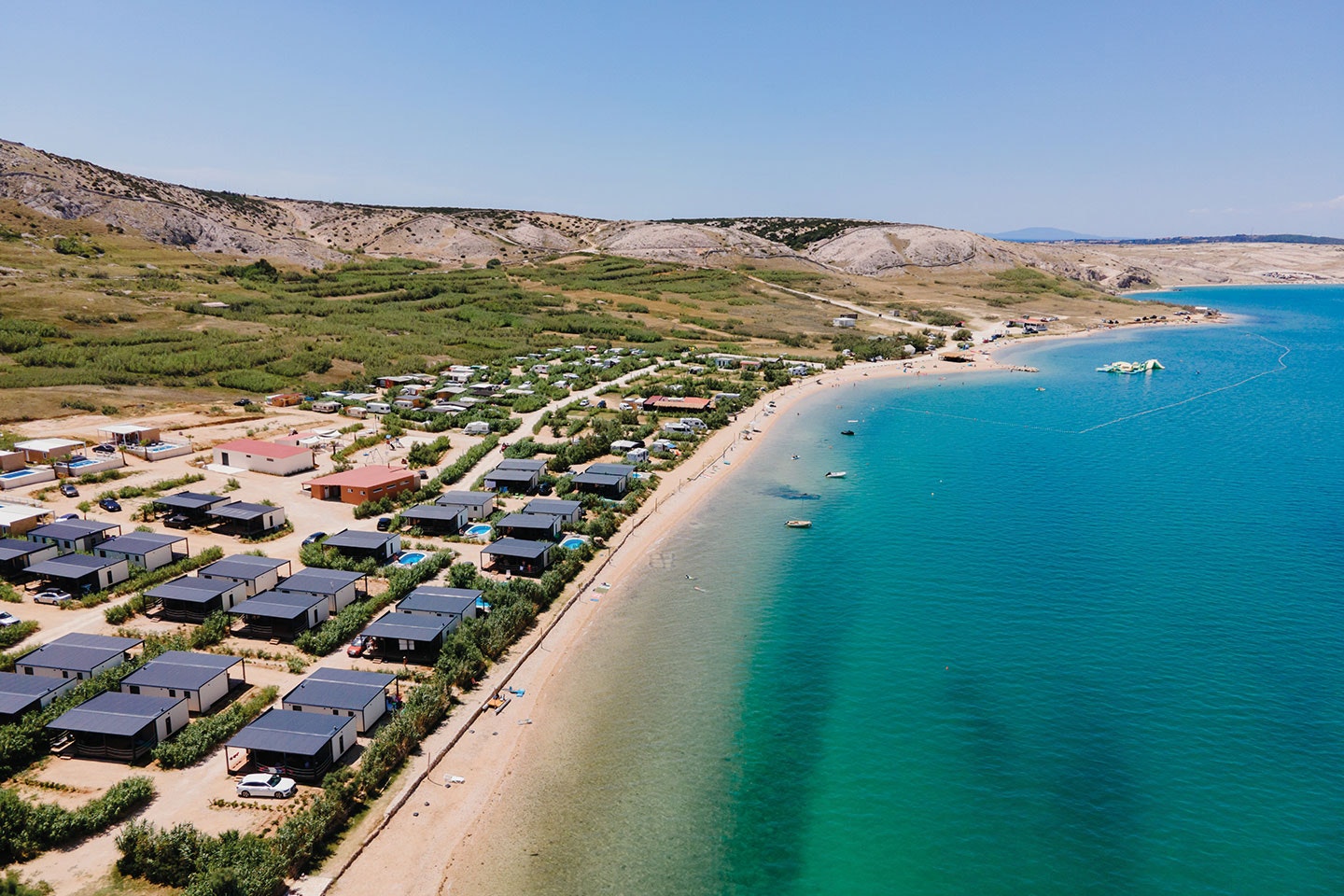 Terra Park SpiritoS - Blick auf den Campingplatz direkt am Strand