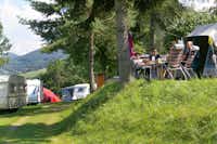 Terrassen Camping Traisen  -  Wohnwagen- und Zeltstellplatz vom Campingplatz im Grünen