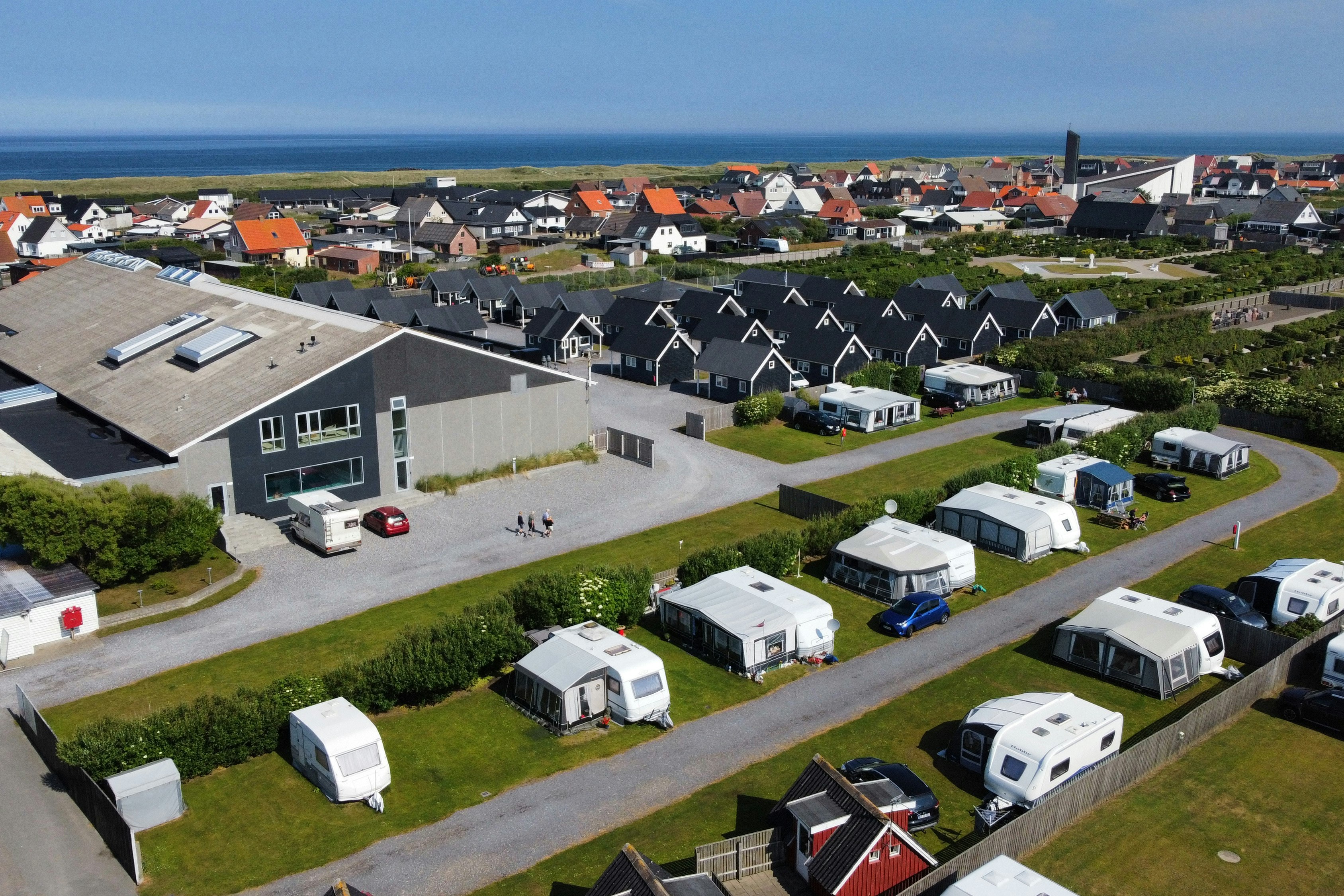 Thyborøn Camping and Cottages  - Luftaufnahme des Campingplatzes