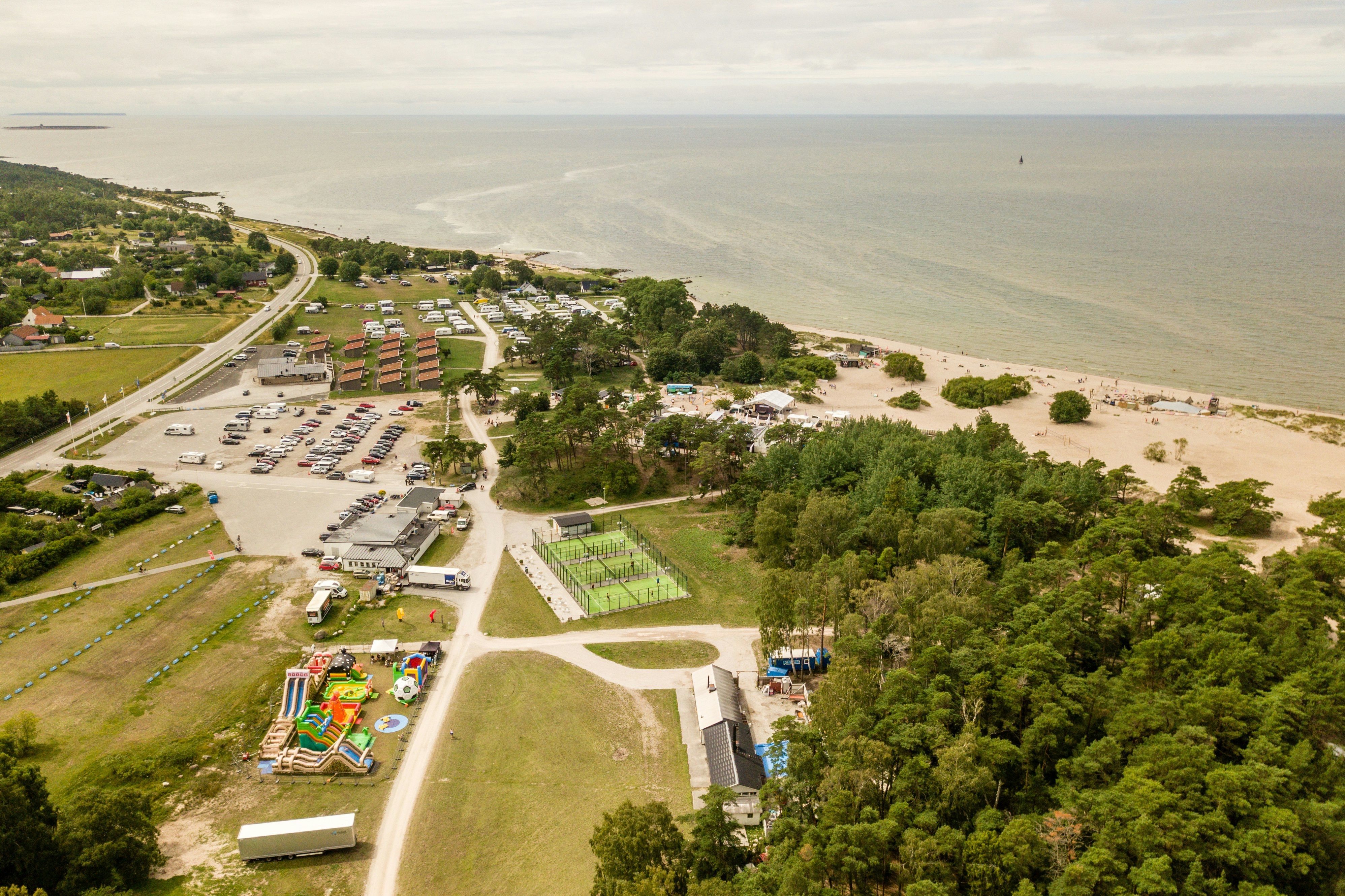 Tofta Camping  - Campingplatz am Meer aus der Vogelperspektive