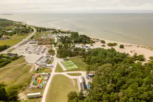 Tofta Camping - Campingplatz am Meer aus der Vogelperspektive