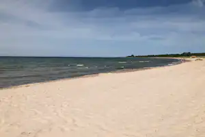 Tofta Camping - Blick auf den Strand am Campingplatz